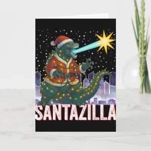 Kaiju Christmas Santazilla Japanese Monster Dinosa Card