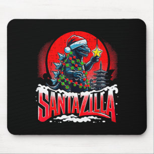 Kaiju Christmas Santazilla Japanese Monster Dinosa Mouse Mat