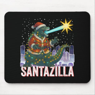 Kaiju Christmas Santazilla Japanese Monster Dinosa Mouse Mat