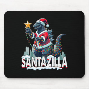 Kaiju Christmas Santazilla Japanese Monster Dinosa Mouse Mat