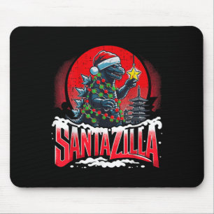 Kaiju Christmas Santazilla Japanese Monster Dinosa Mouse Mat