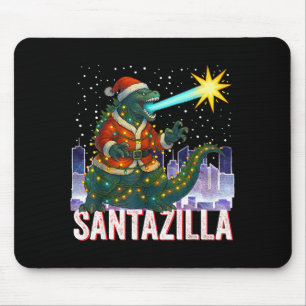 Kaiju Christmas Santazilla Japanese Monster Dinosa Mouse Mat