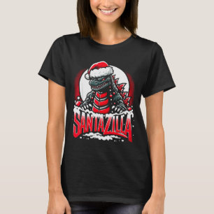 Kaiju Christmas Santazilla Japanese Monster Dinosa T-Shirt