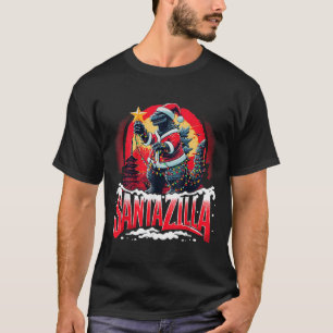Kaiju Christmas Santazilla Japanese Monster Dinosa T-Shirt