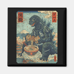 Kaiju Gamer Ramen Video Game Faith Design Magnet