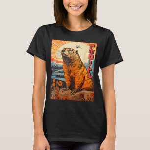 Kaiju Groundhog Monster Vintage Anime Manga Retro  T-Shirt