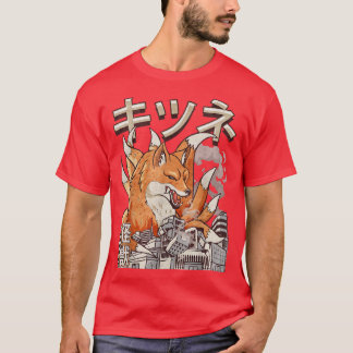 Kaiju Kitsune Nine Tailed Fo Japanese Monster  T-Shirt