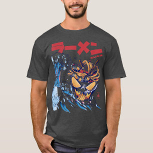 Kaiju Ramen Great Wave Off Kanagawa Japanese Food T-Shirt