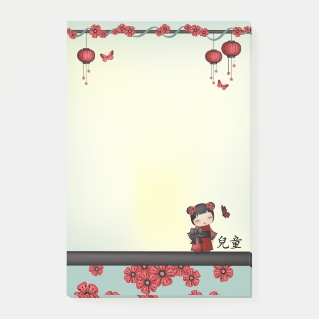 Kaiko the Kokeshi "Child" Post-it Notes (Front)