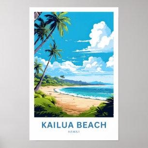 Kailua Beach Hawaii Travel Print