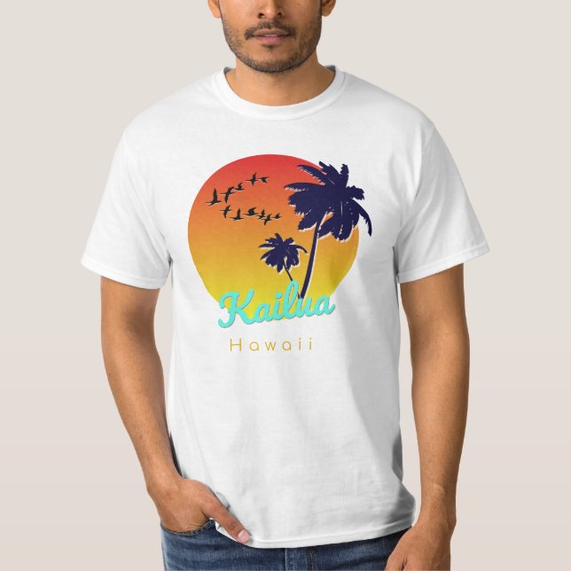 Kailua Hawaii Surfing Beach T-Shirt (Front)