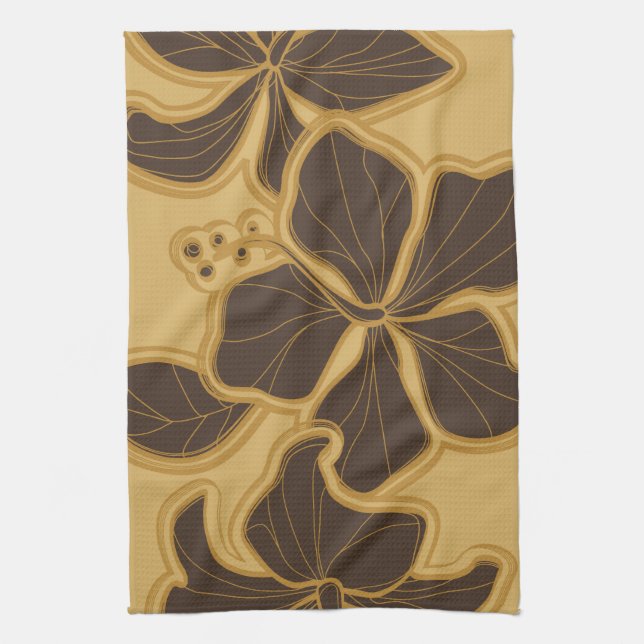 Kailua Hibiscus Hawaiian Kitchen Towel (Vertical)