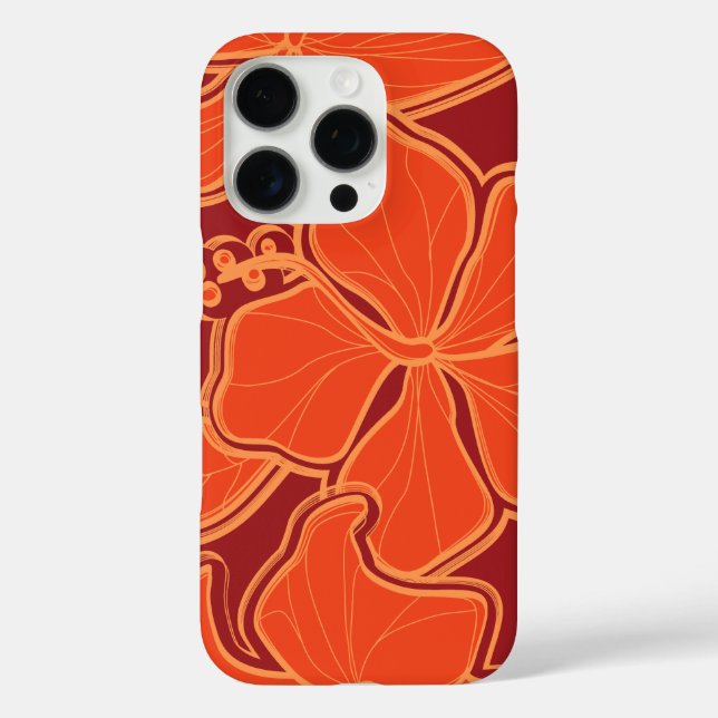 Kailua Hibiscus Hawaiian Oversized Floral Red Case-Mate iPhone Case (Back)