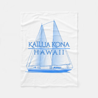 Kailua Kona Coastal Nautical Sailing Sailor Fleece Blanket