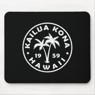 Kailua-kona Hawaii Palm Tree Mens Womens Girls Boy Mouse Mat