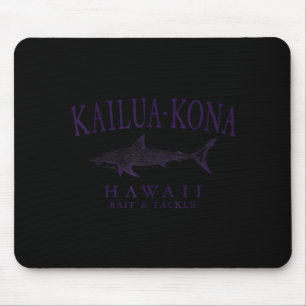 Kailua - kona hawaii shark vintage plum art mouse mat