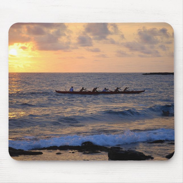 Kailua-Kona Outrigger Canoe Sunset Mousepad (Front)