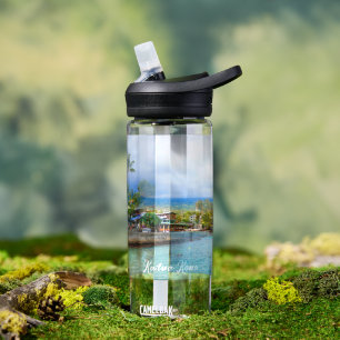 Kailua Kona Pier Hawaii Tropical Water Bottle