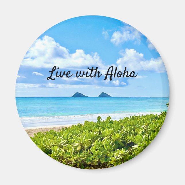 Kailua, Oahu  Square Magnet (Front)