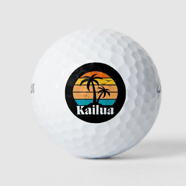 Kailua Retro Vintage Golf Balls (Front)