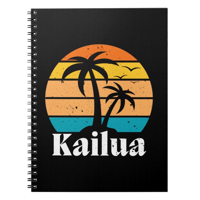 Kailua Retro Vintage Notebook (Front)