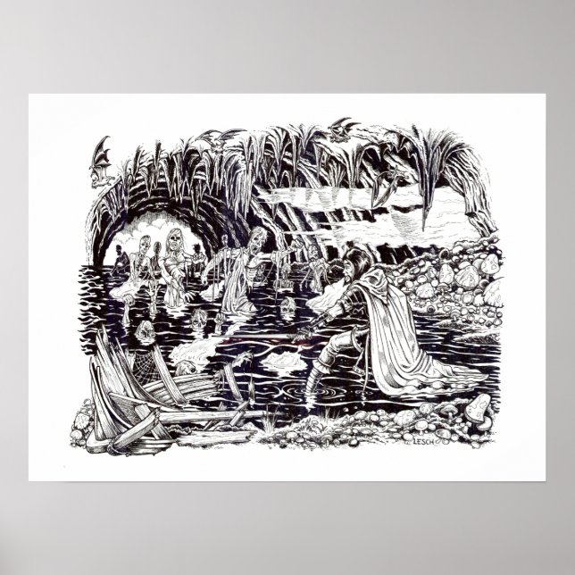 “Kaine and the Lake of the Dead” – by Tracy Lesch Poster (Front)