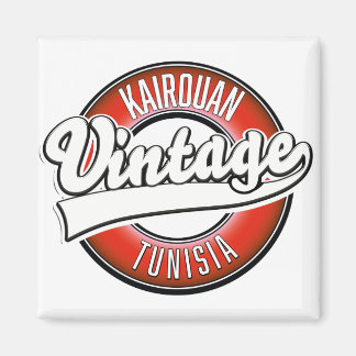 Kairouan tunisia vintage style logo magnet