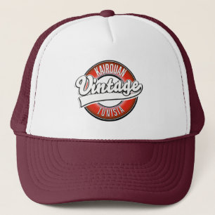 Kairouan tunisia vintage style logo trucker hat