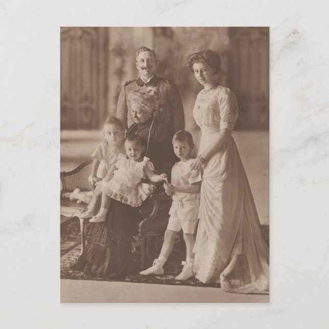 KAISER Wilhelm II & daughter & grandchildren #041D Postcard (Front)