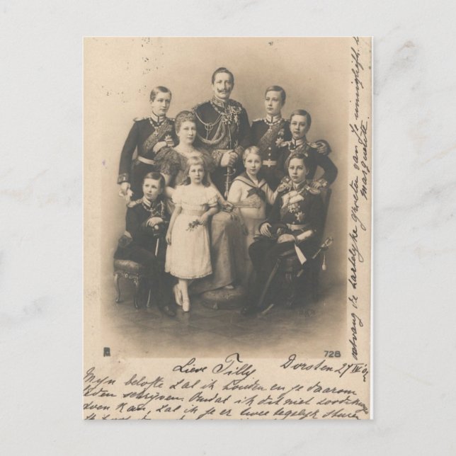 KAISER WILHELM II with his family #017D Postcard (Front)
