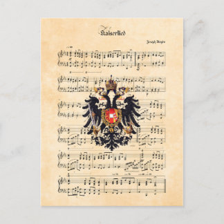 Kaiserlied, Austrian emperor's hymn Postcard