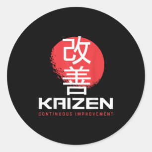 Kaizen Continuous Improvement Kai Zen Japanese Mot Classic Round Sticker