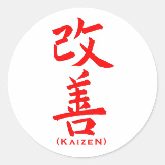 Kaizen Template Classic Round Sticker
