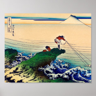 Kajikazawa in Kai Province by Katsushika Hokusai Poster