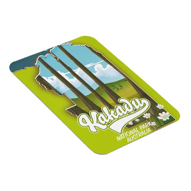 Kakadu national park Australia map Magnet (Right Side)