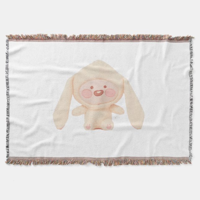 KaKao Friends - Rabbit Apeach Throw Blanket (Front)