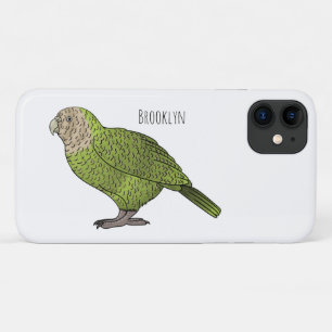 Kakapo bird card illustration iPhone 11 case