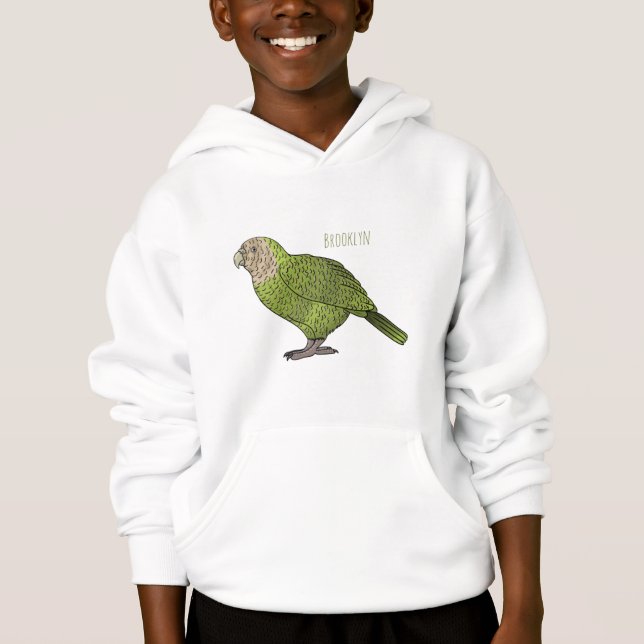 Kakapo bird cartoon illustration (Front)