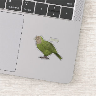 Kakapo bird cartoon illustration