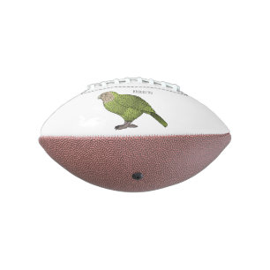 Kakapo bird cartoon illustration american football