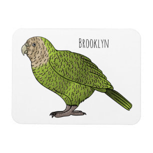 Kakapo bird cartoon illustration magnet