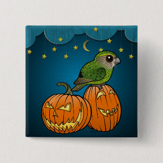 Kakapo Halloween 15 Cm Square Badge