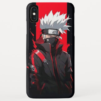 Kakashi's Fierce Resolve: Dynamic Ninja iPhone XS Max Case