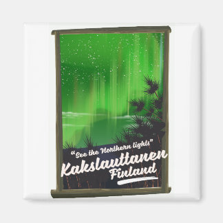 Kakslauttanen finland travel poster magnet