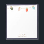 Kaktovik String Lights Notepad<br><div class="desc">Retro christmas lights design by Shelby Allison.</div>