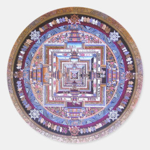Kalachakra Mandala Classic Round Sticker