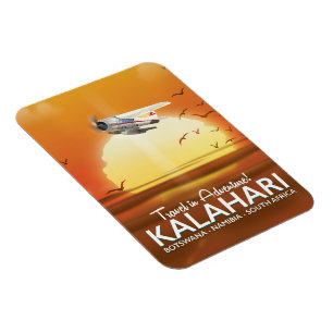 Kalahari Desert Adventure travel poster Magnet