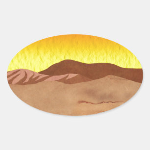 Kalahari Desert Oval Sticker