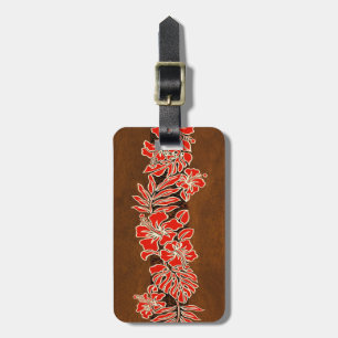 Kalaheo Hawaiian Hibiscus Tapa Luggage Tags