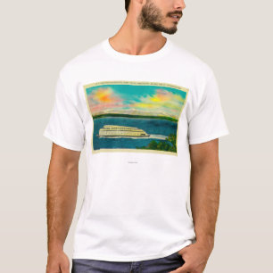 Kalakala Ferry, Puget Sound, Olympic Mountains T-Shirt